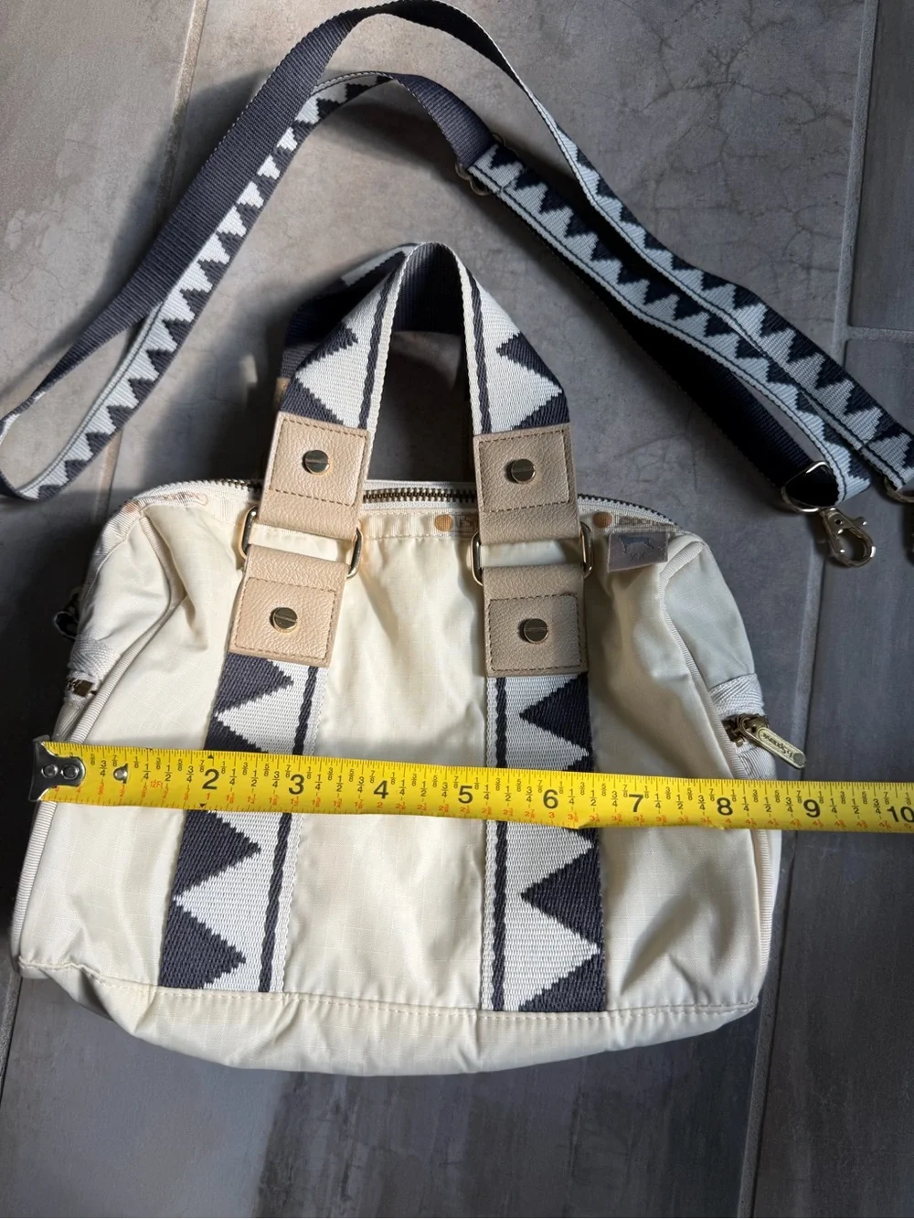 LeSportsac x Yumie Kazama 2way Shoulder Bag Small Beige Japan Limited Rare